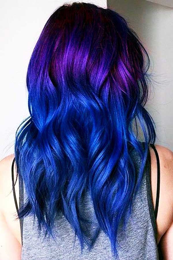 Blue And Purple Ombre Hair