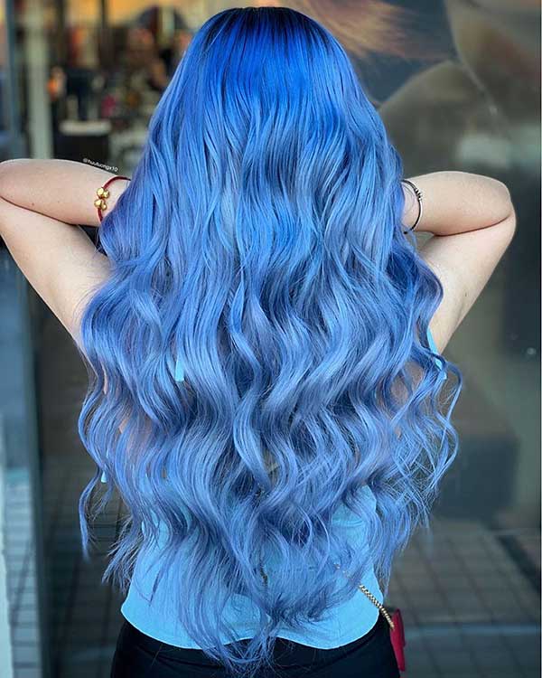 Silver Blue Hair Color