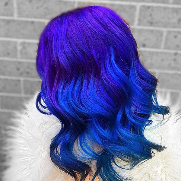 Purple Blue Hair Ombre