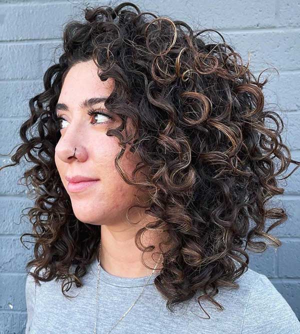 Medium Length Layered Hairstyles For Thick Curly Hair