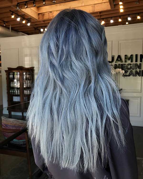 Silver And Blue Hairstyles