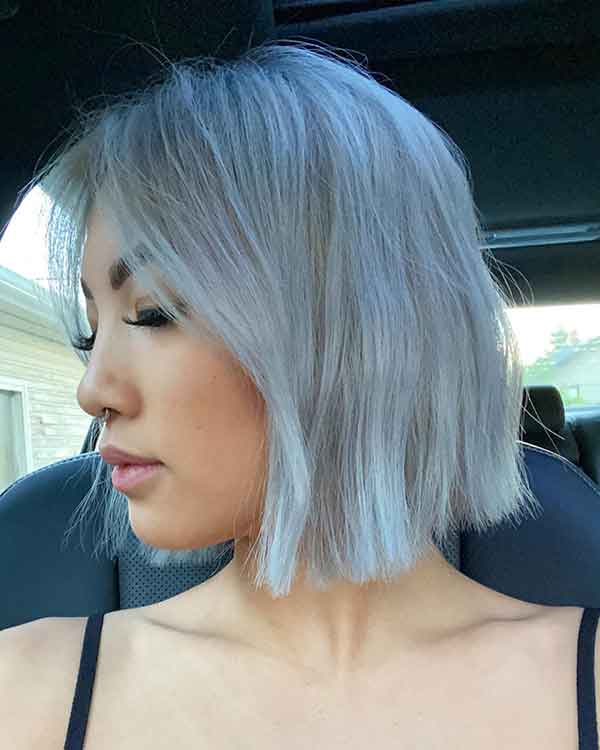Blue Grey Hair Styles