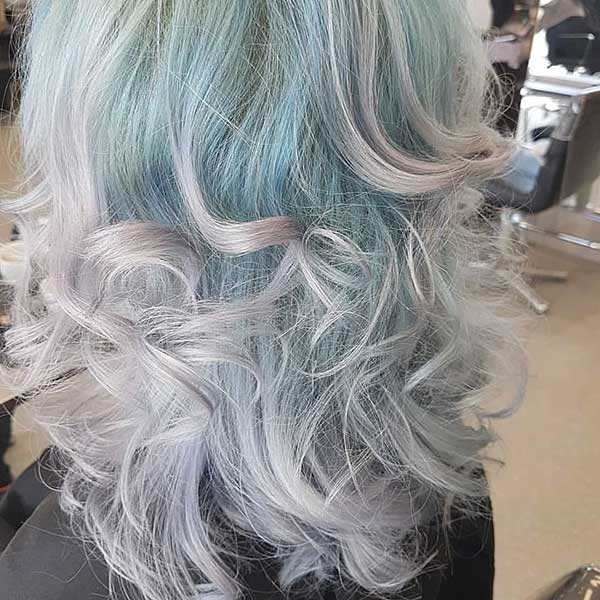 Silver And Blue Hair