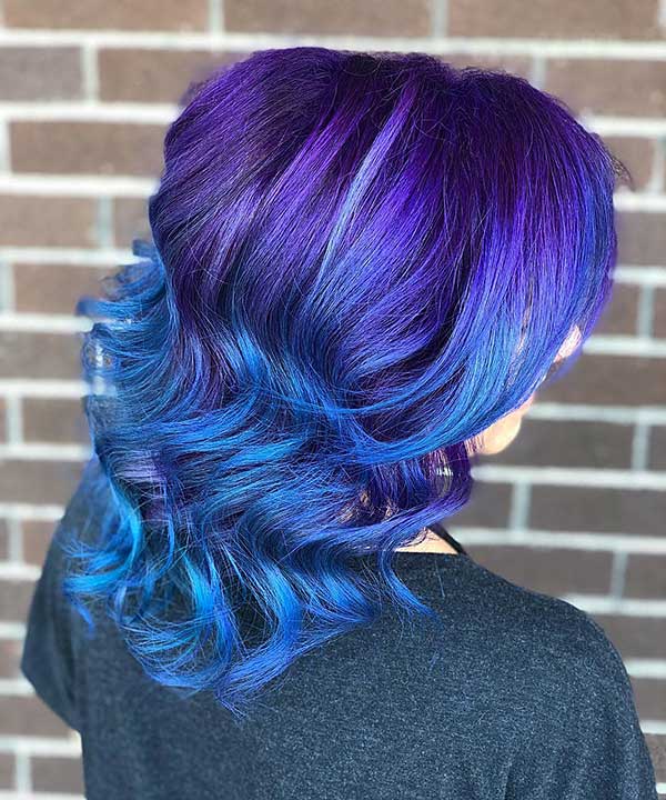 Blue Purple Ombre Hair