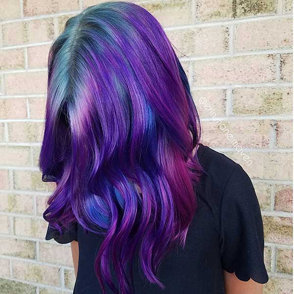 Ombre Blue And Purple Hair