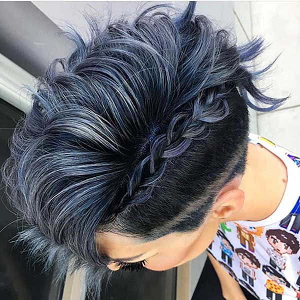 Grey And Blue Hair