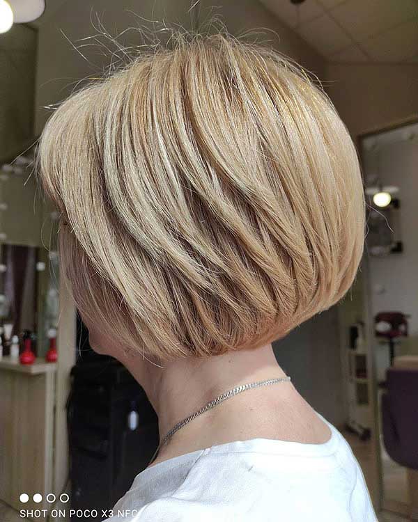 Chin Length Layered Bob Hairstyles For Over 60